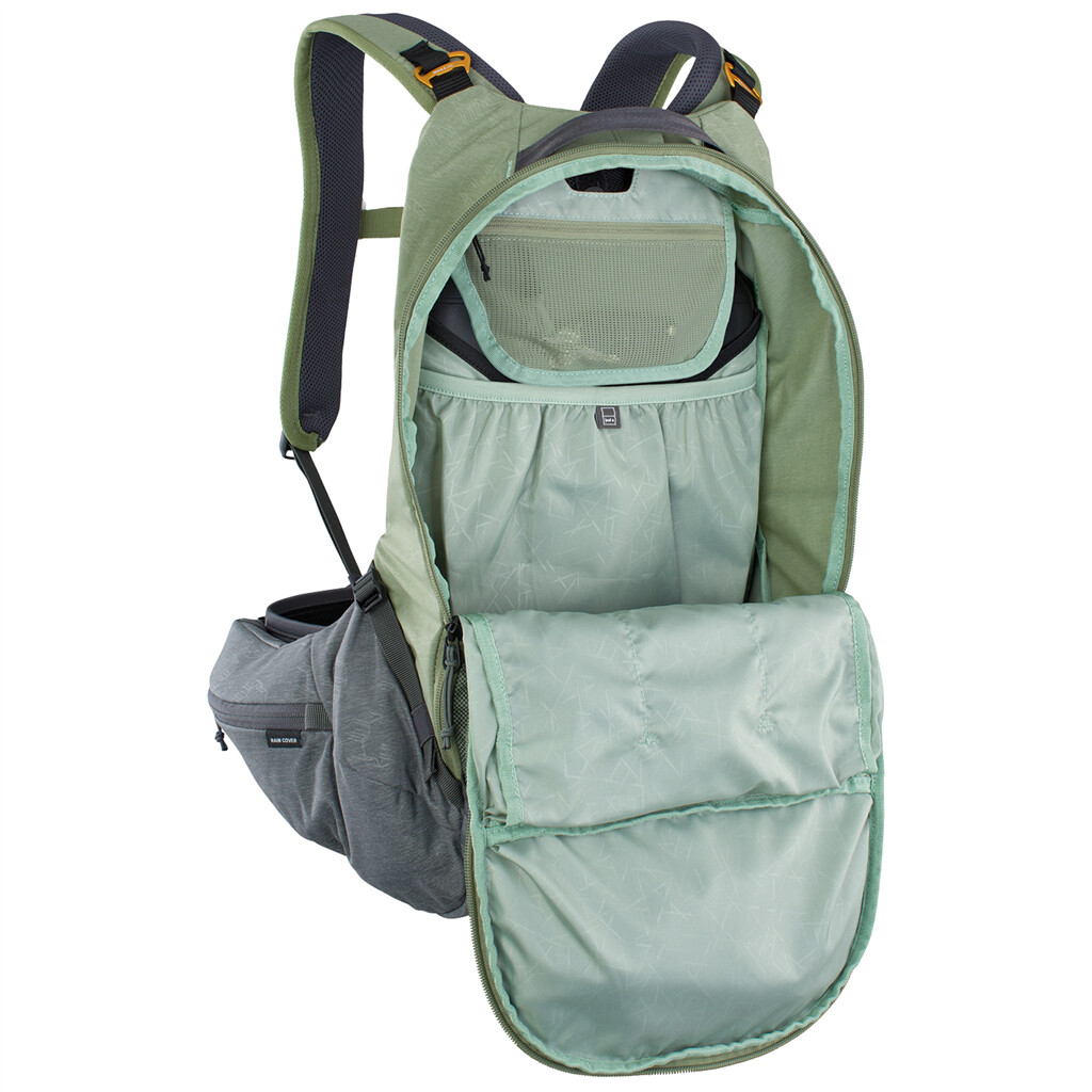 Evoc - Trail Pro 16L Backpack - light olive/carbon grey