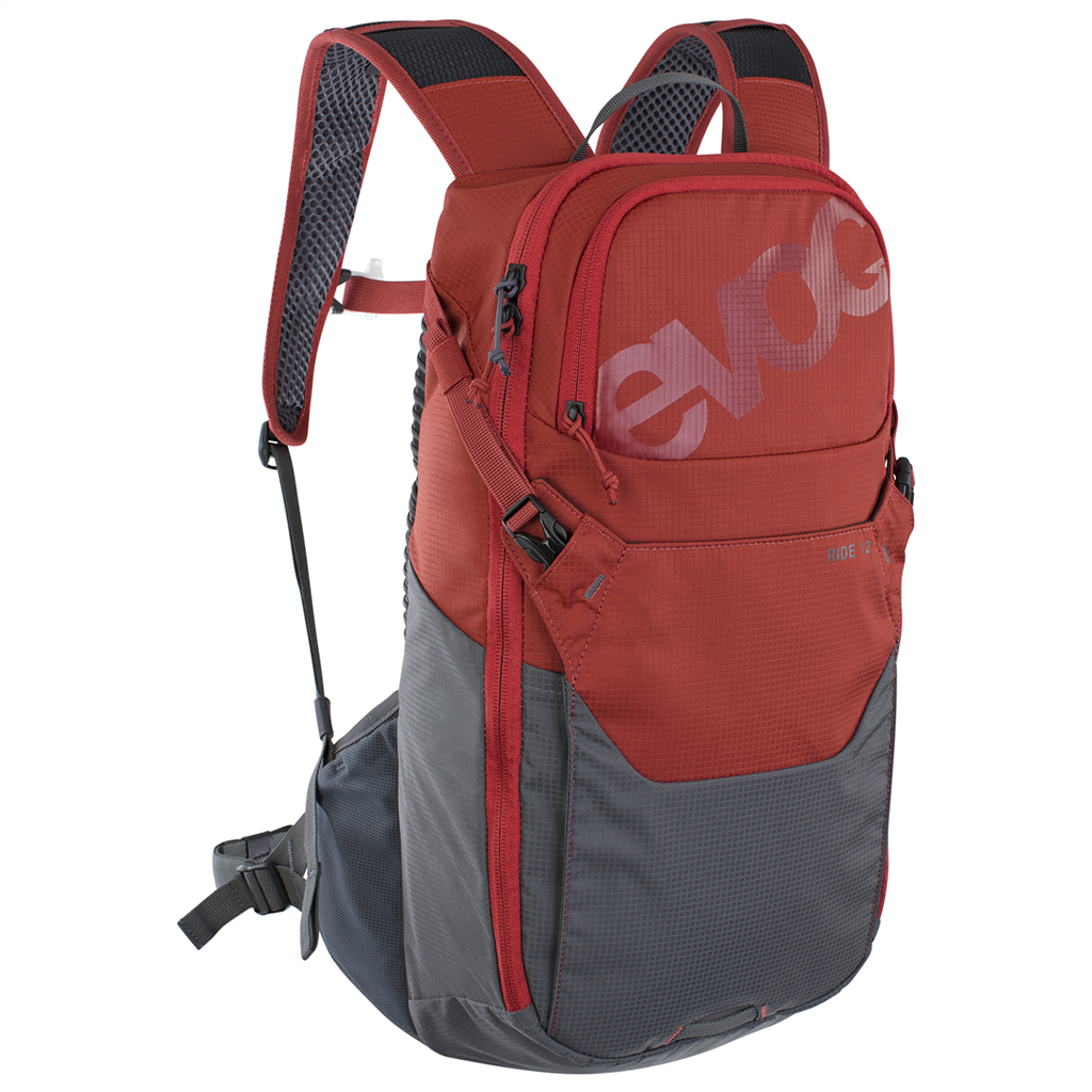 Evoc - Ride 12L + 2L Bladder Backpack - chili red/carbon grey