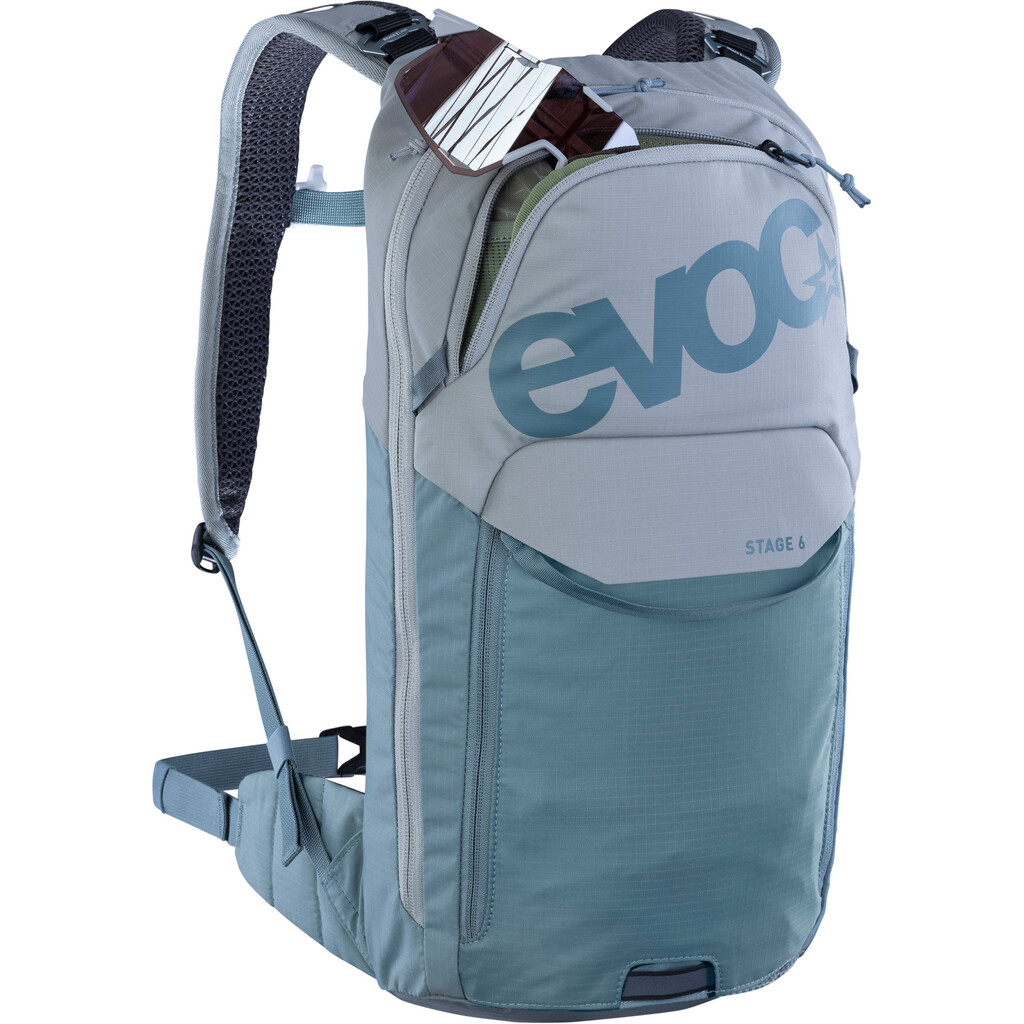 Evoc - Stage 6L Backpack + 2L Bladder - stone/steel
