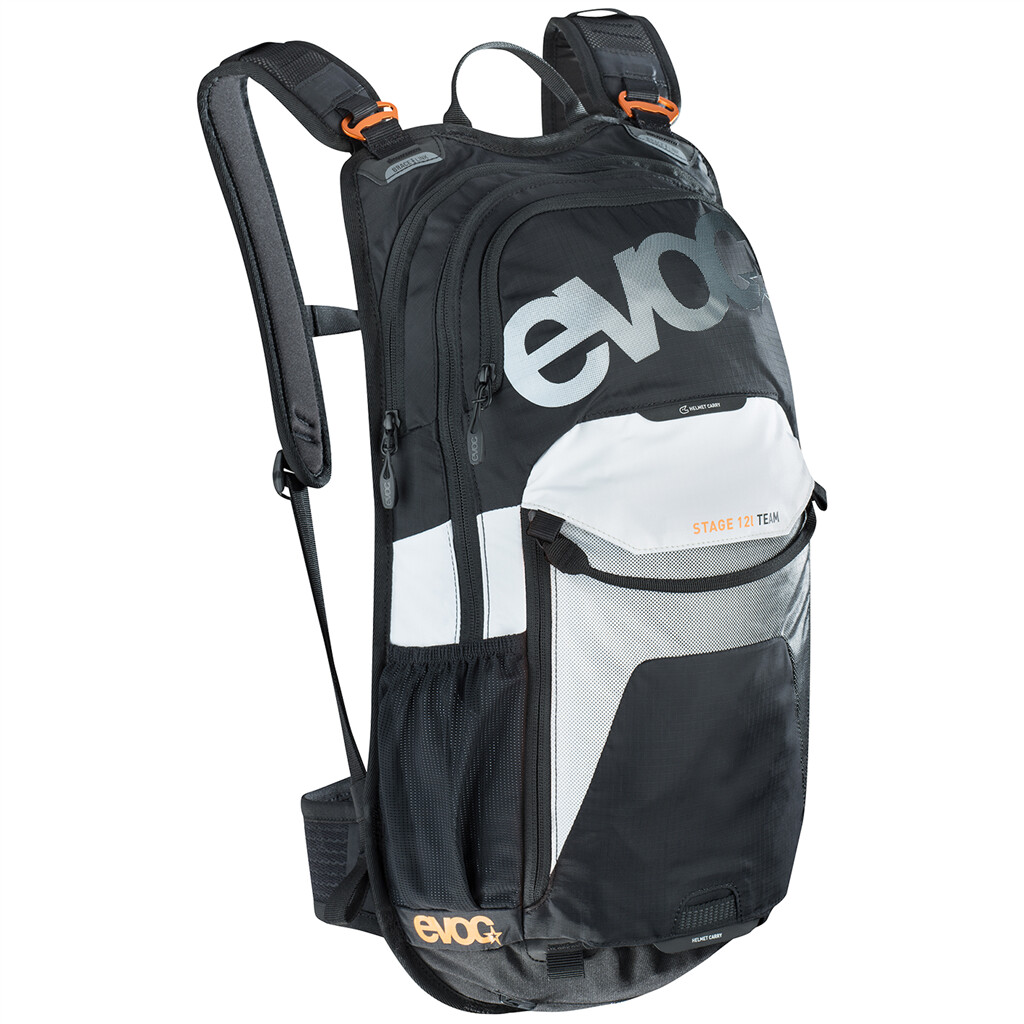 Evoc - Stage 12L Team Backpack - black/white/neon orange
