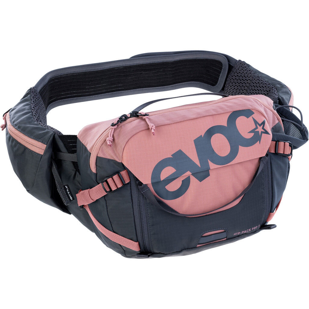 Evoc - Hip Pack Pro 3L + 1.5L Bladder - dusty pink/carbon grey
