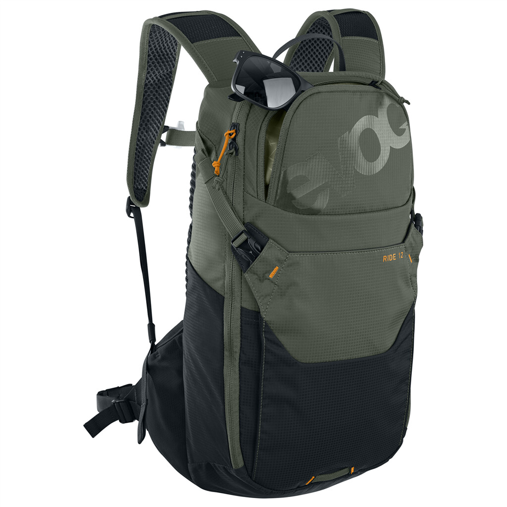 Evoc - Ride 12L Backpack - dark olive/black